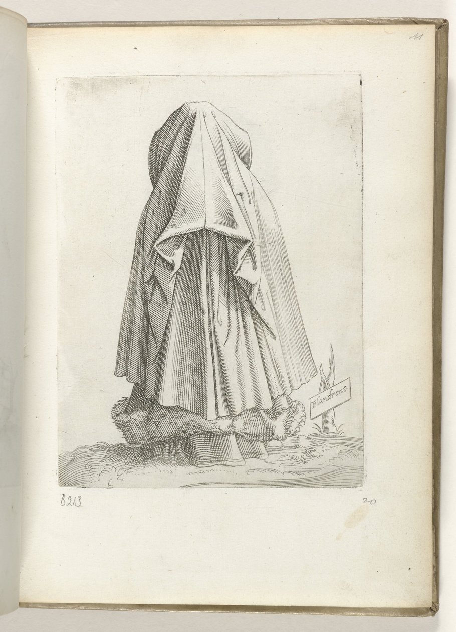フランドル (オブジェクトのタイトル) Vlaanderen から、gekleed volgens de mode van ca. 1550 私たちの時代のさまざまな国の態度（シリーズタイトル） 作： エネア・ビコ