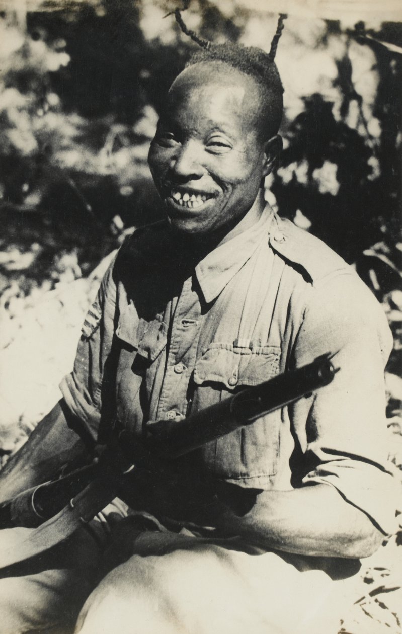 1944年の第5西アフリカ旅団に所属したナイジェリア軍曹 作： 英語の写真家