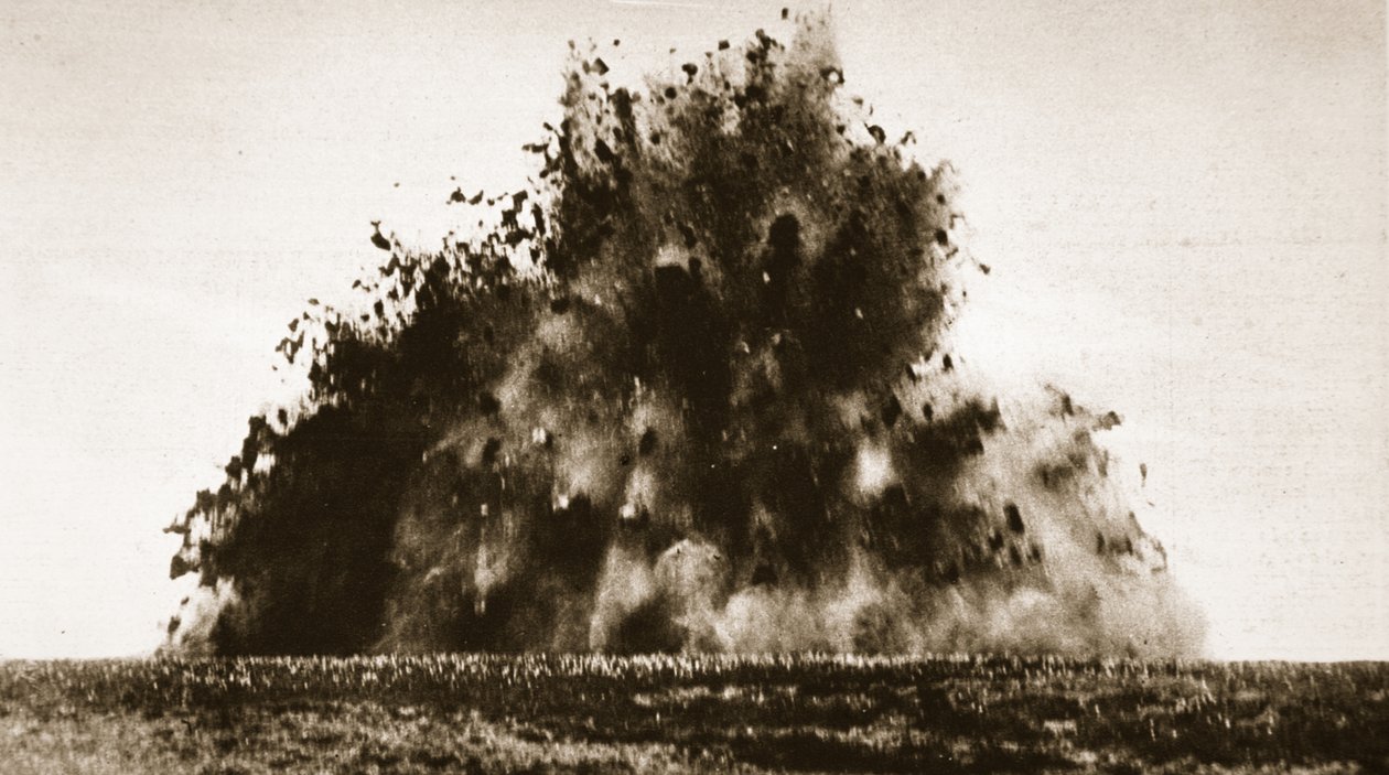 第一次世界大戦中にフランスの領土で爆発した大鉱山 作： 英語の写真家