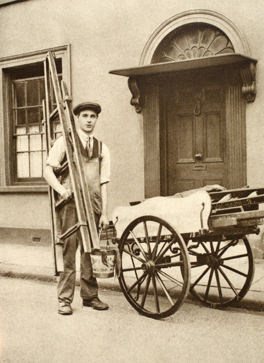 ワンダフルロンドンのイズリントンウィンドウクリーナー、1926-27年公開（グラビア） 作： 英語の写真家