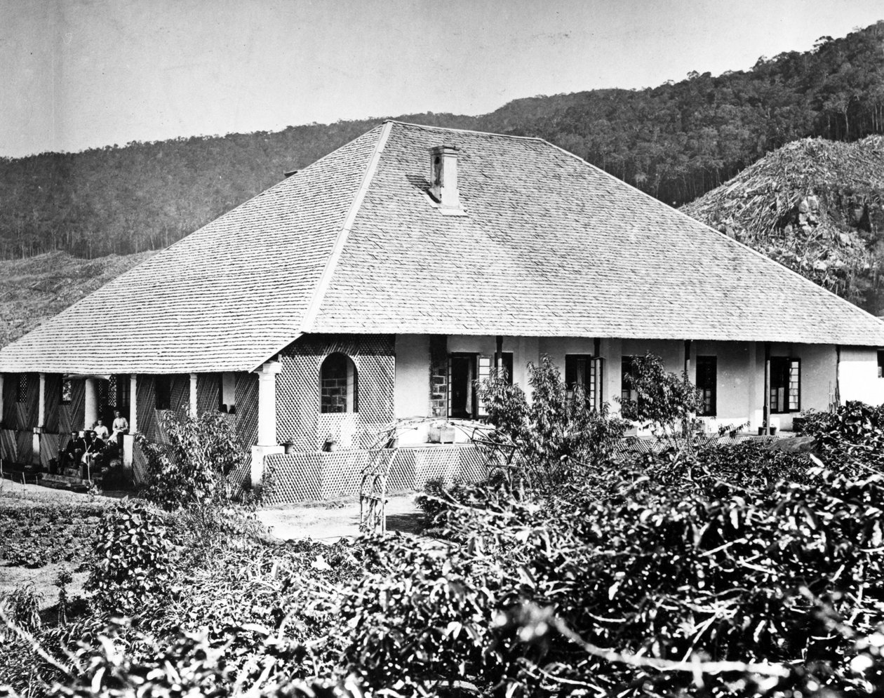 Archie Chamberlins Bungalow、セイロン、1877 作： 英語の写真家