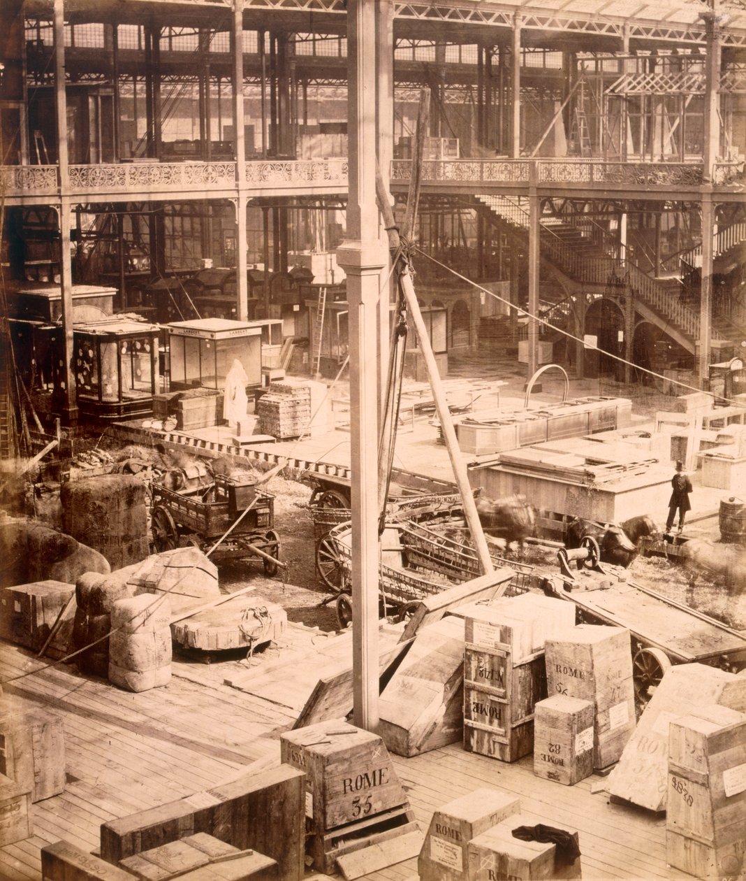 建設、国際展示、1862年（セピア写真） 作： 英語の写真家