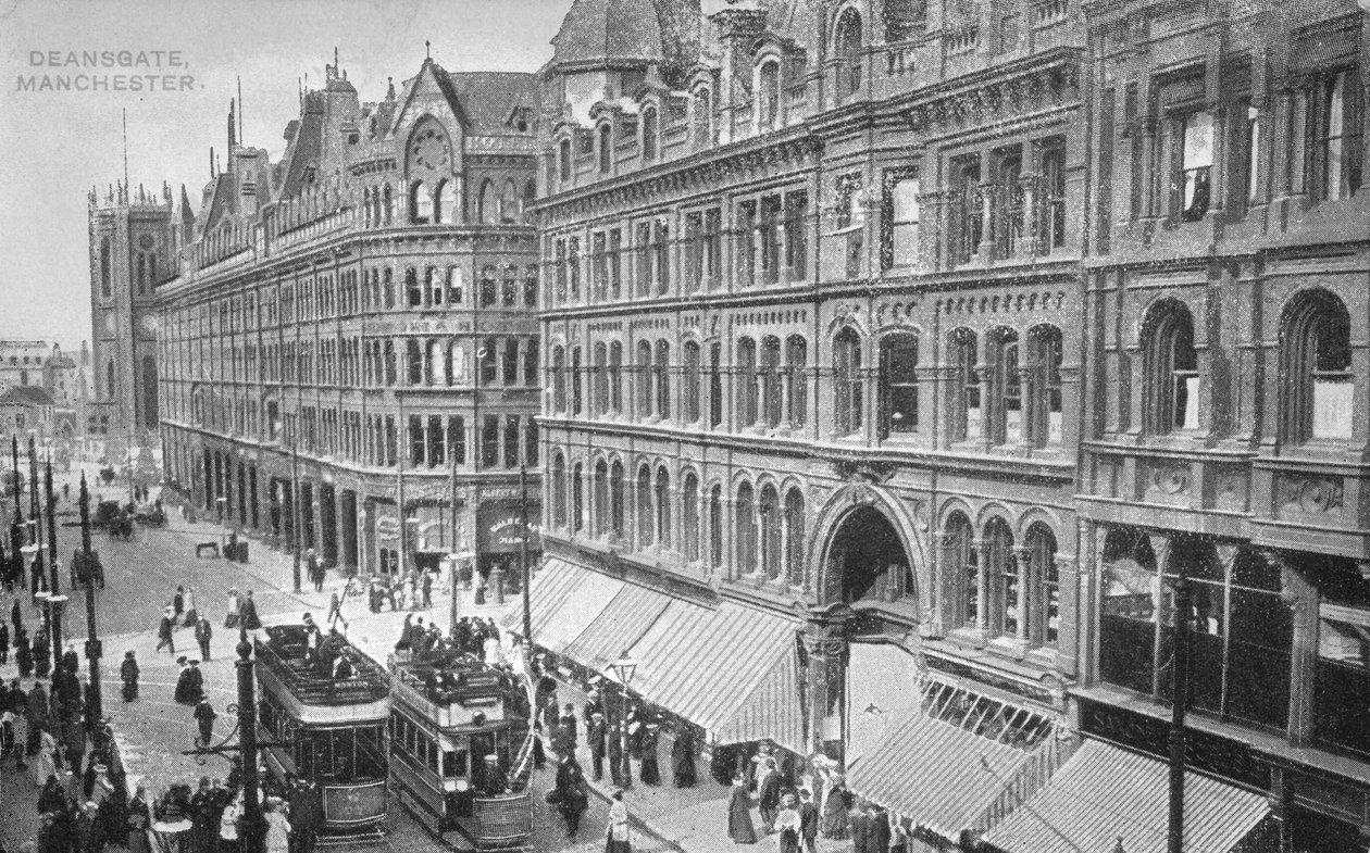 ディーンズゲート、マンチェスター、c.1910 作： 英語の写真家