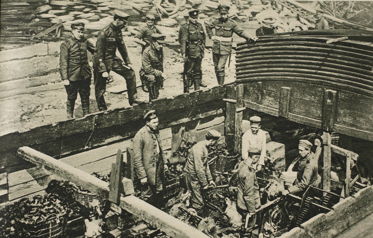 ベルギーのドイツの戦利品ダンプ、1914-19 作： 英語の写真家