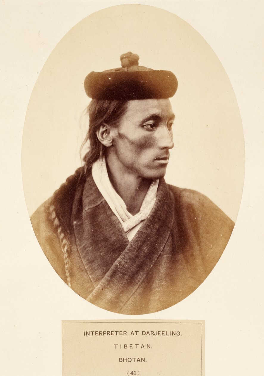 J. Forbes Watson著、The People of Indiaのチベット語、ブータン、ダージリンでの通訳、1868年発行（アルブメンプリント） 作： 英語の写真家