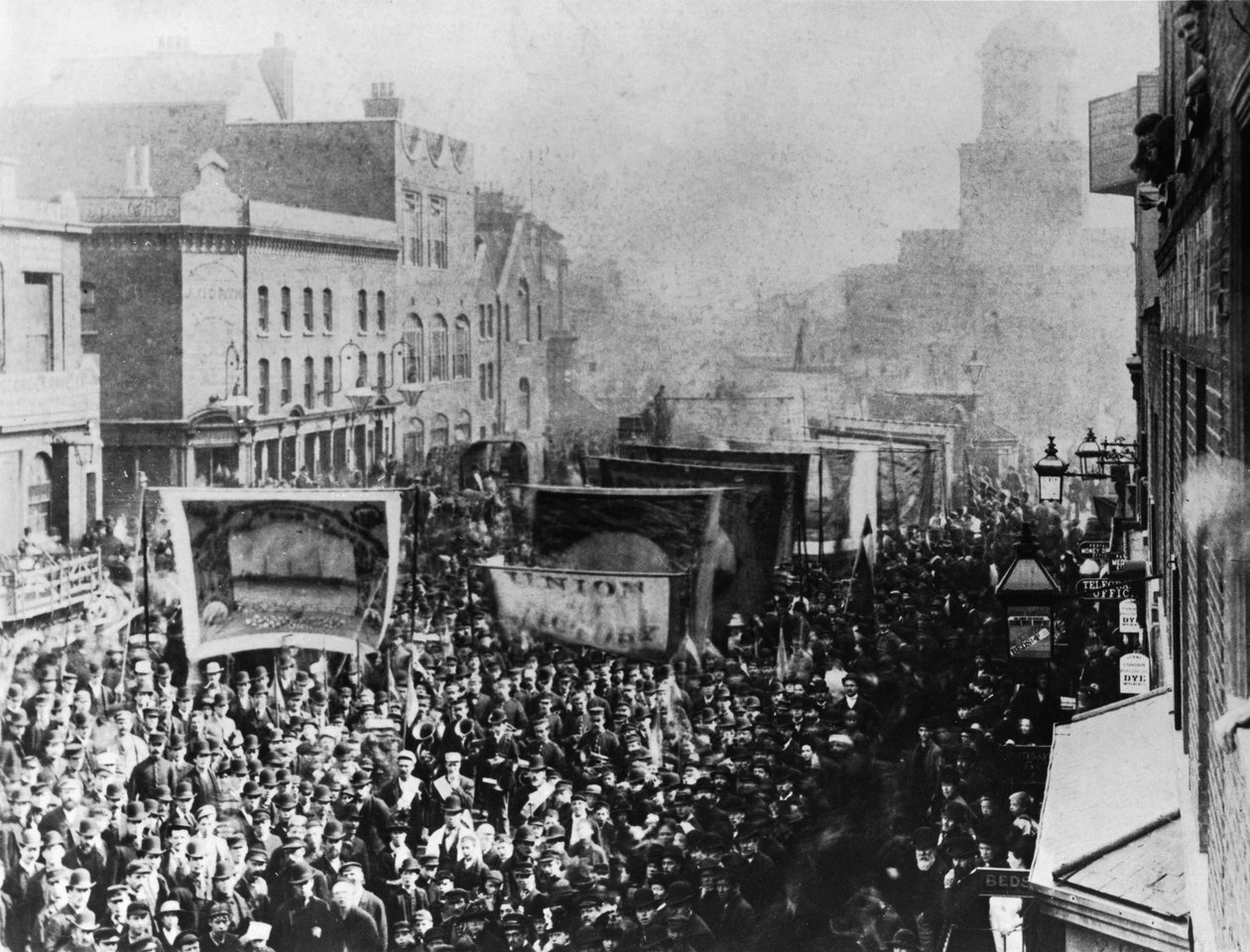 ロンドンドックストライク、1889年 作： 英語の写真家