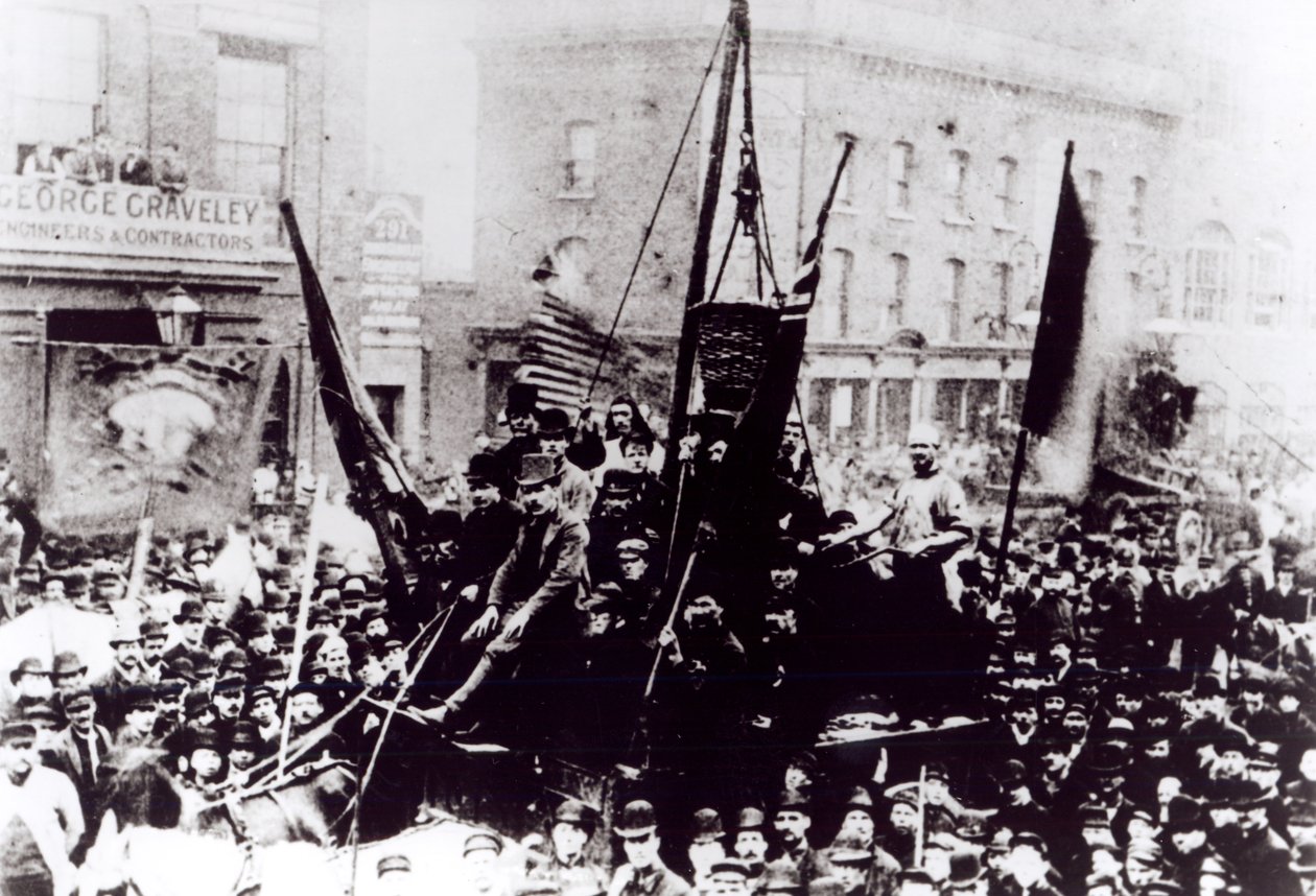 ロンドンドックストライク、1889年 作： 英語の写真家
