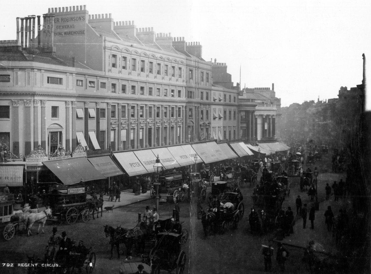 リージェントサーカス、ロンドン、1890年頃 作： 英語の写真家