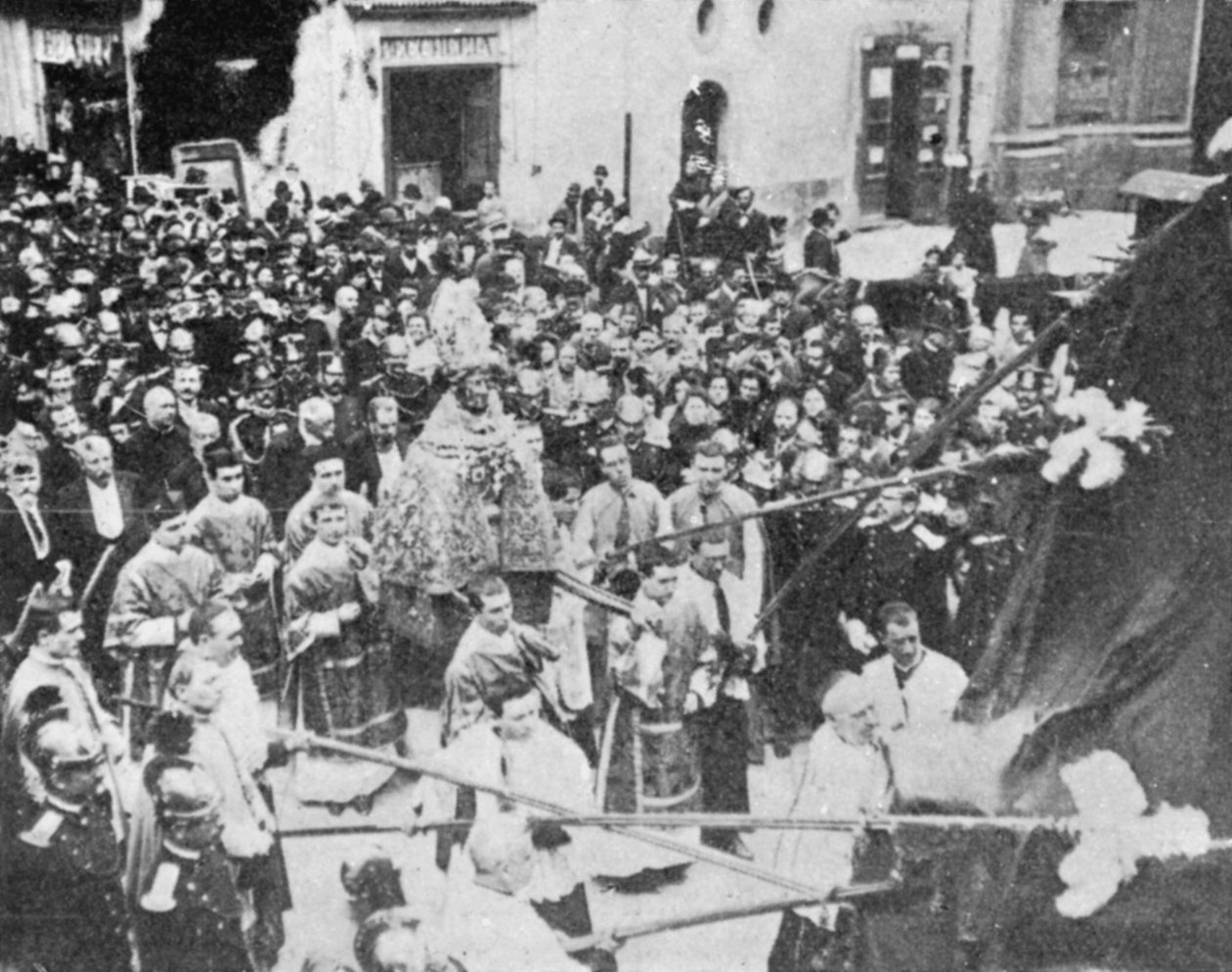 1901年5月25日、キングからのイラスト、イタリア、ナポリの聖1月日 作： 英語の写真家