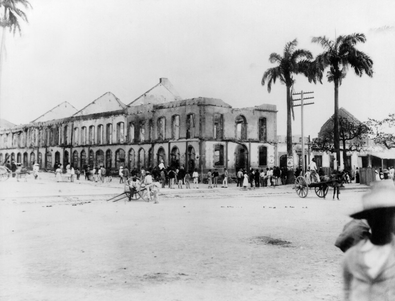 1891年にトリニダードのポートオブスペインでのシーン 作： 英語の写真家