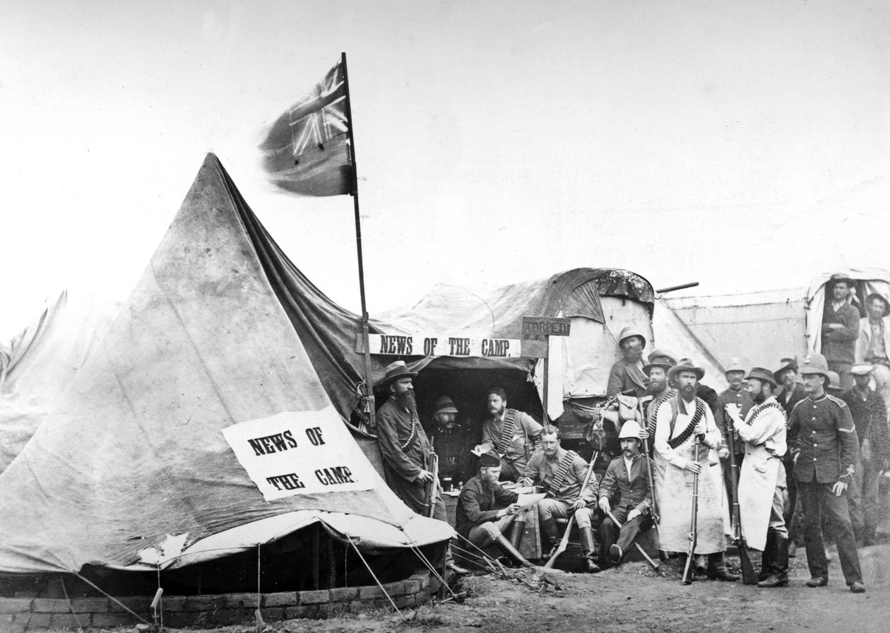 キャンプのニュースの出版担当者と編集者の四半期、1880年から81年 作： 英語の写真家