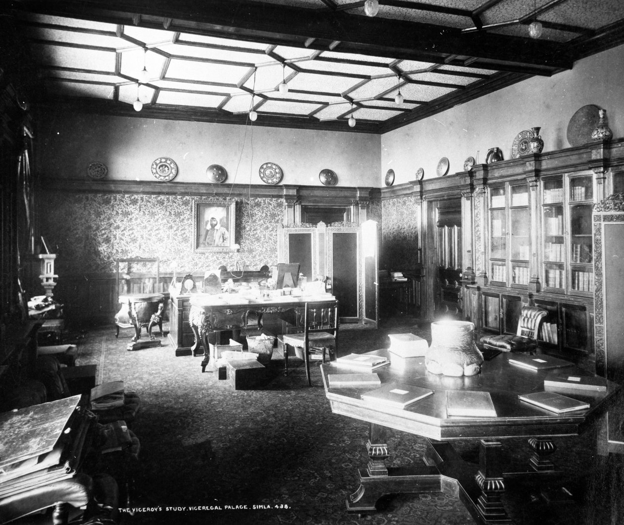 総督官邸の研究、旧副王宮、シムラ、1890年頃 作： 英語の写真家