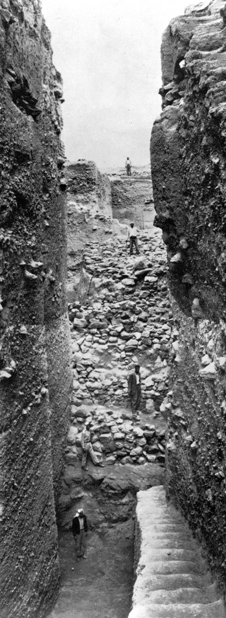前陶器新石器時代のエリコの防御、c.1930-6 作： 英語の写真家