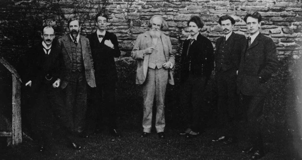 WBイェイツと文学サークル、サセックス、1914 作： 英語の写真家