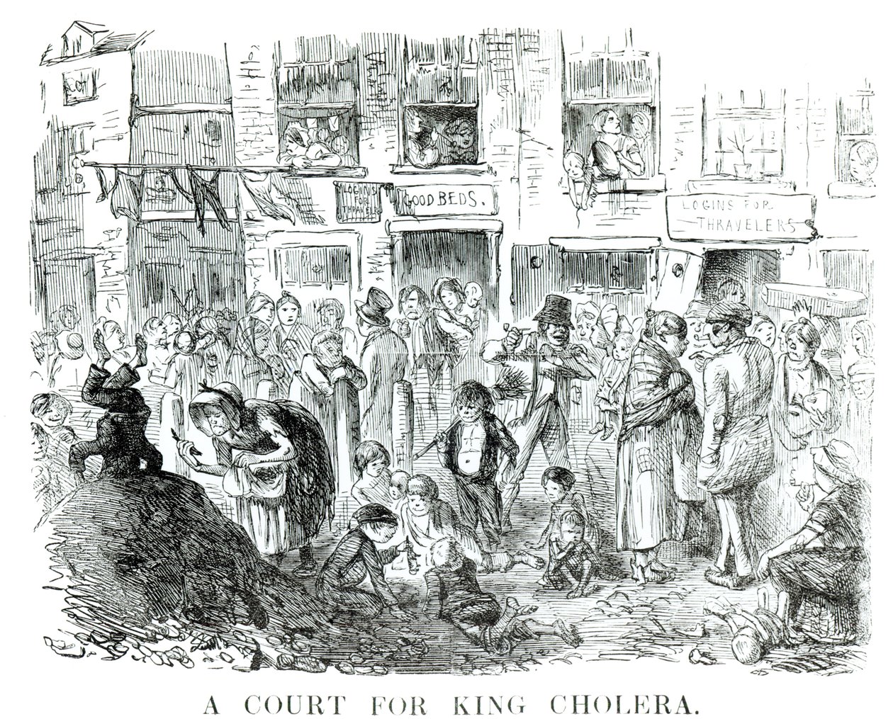 コレラ王の裁判所、1852年 作： 英語学校