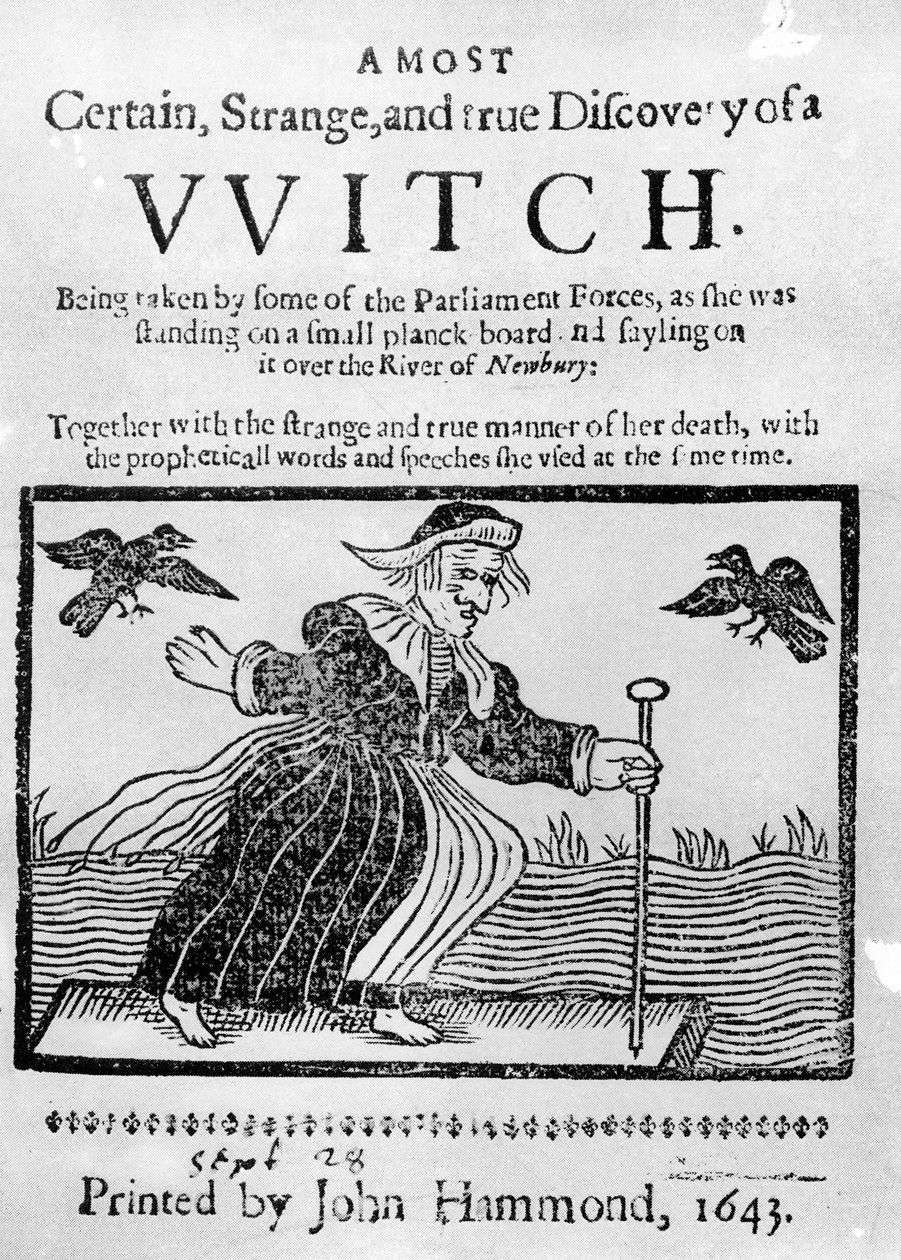 魔女の最も確実で奇妙で真の発見、1643年 作： 英語学校