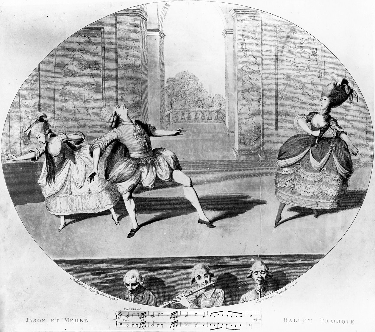 バレエ「Jason et Medee」のシーン、1781 作： 英語学校