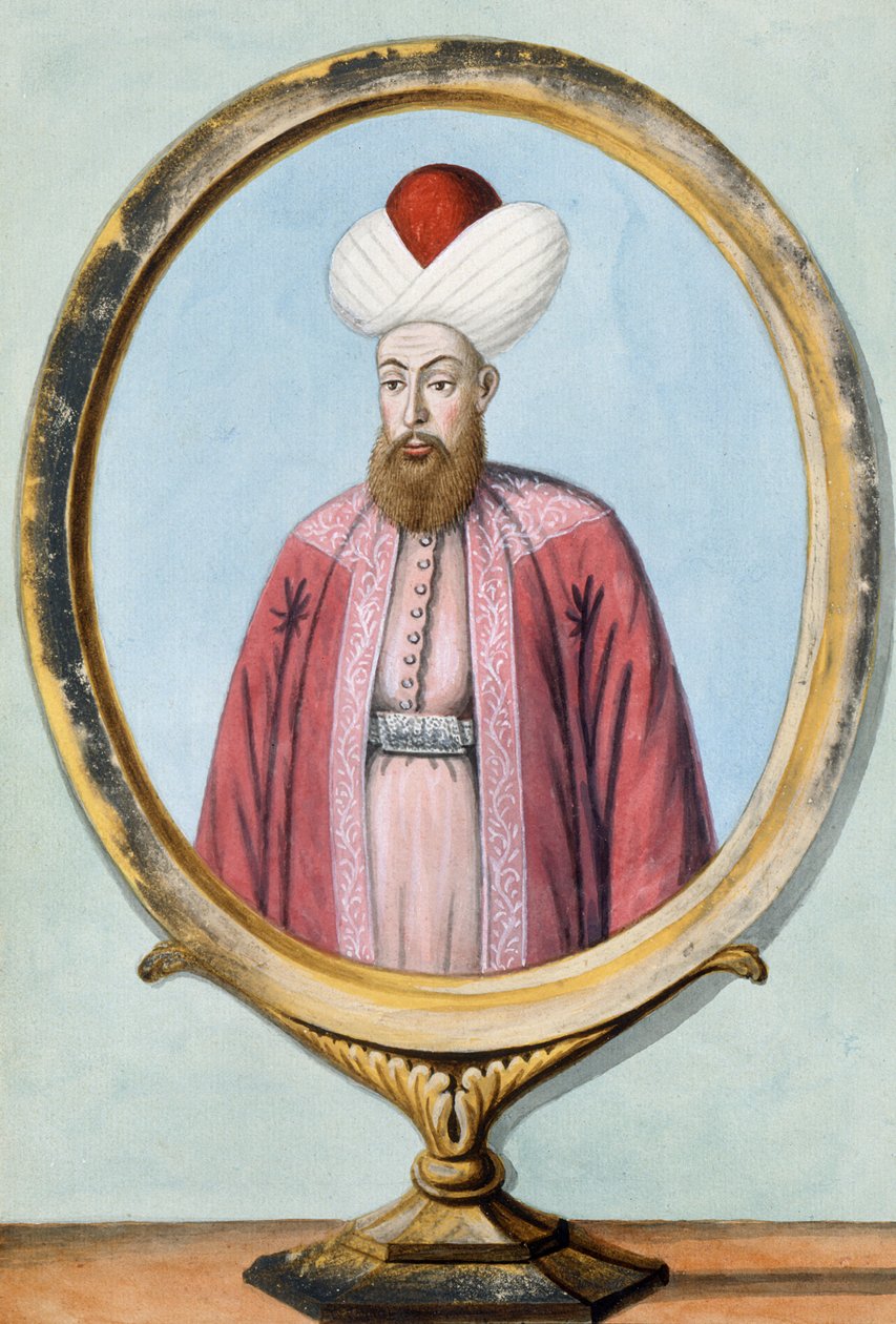Amurath（Murad）I（1319-89）、Sultan 1359-89、from A Series of Portraits of the Emperors of Turkey、1808（wc） 作： 英語学校