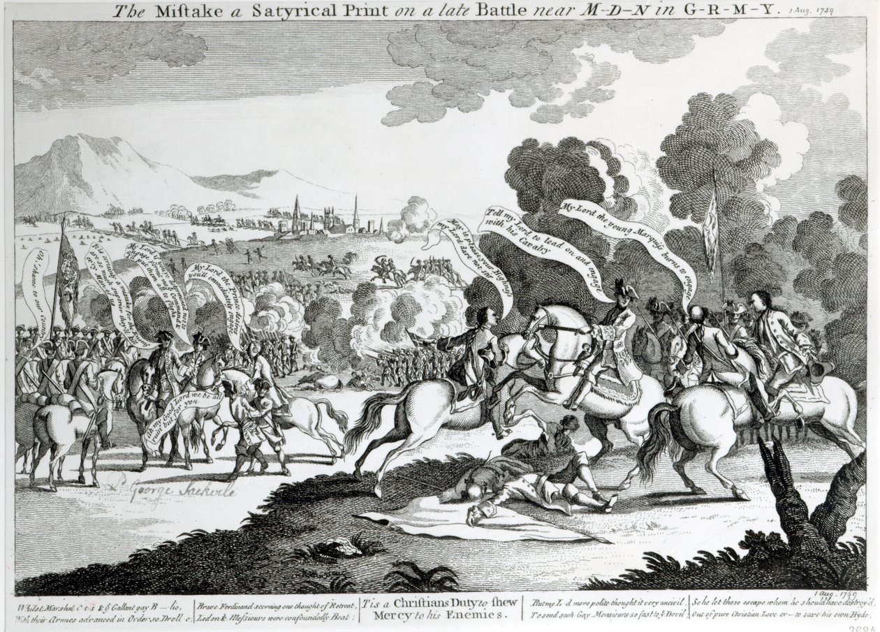 ミンデンの戦い、1759年8月1日 作： 英語学校