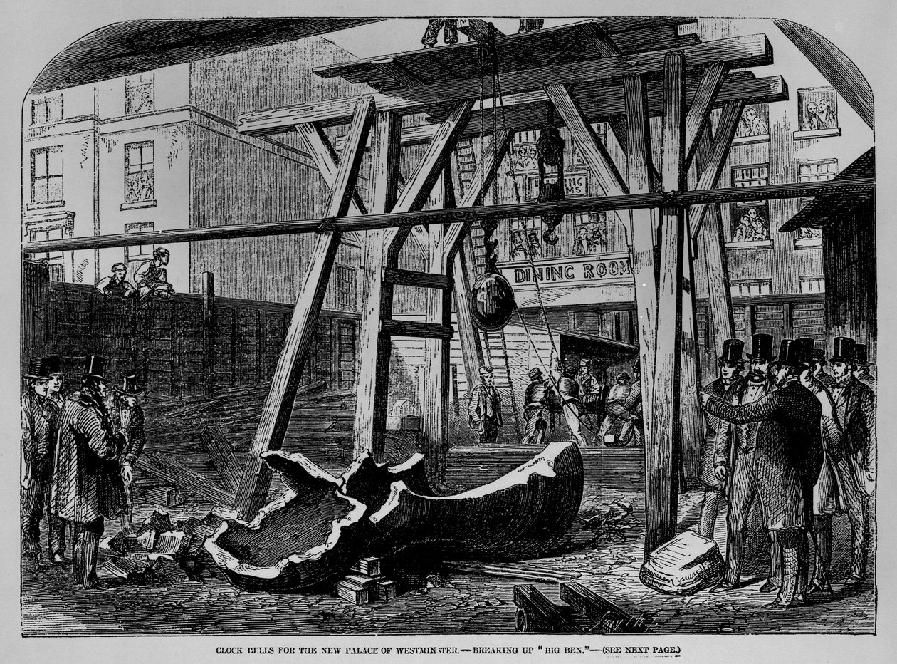 1858年3月6日、「The Illustrated London News」からビッグベンを解散 作： 英語学校
