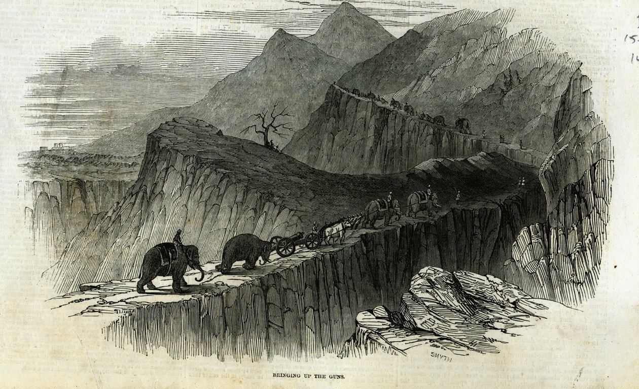 1846年8月15日の「The Illustrated London News」からの銃の持ち込み 作： 英語学校