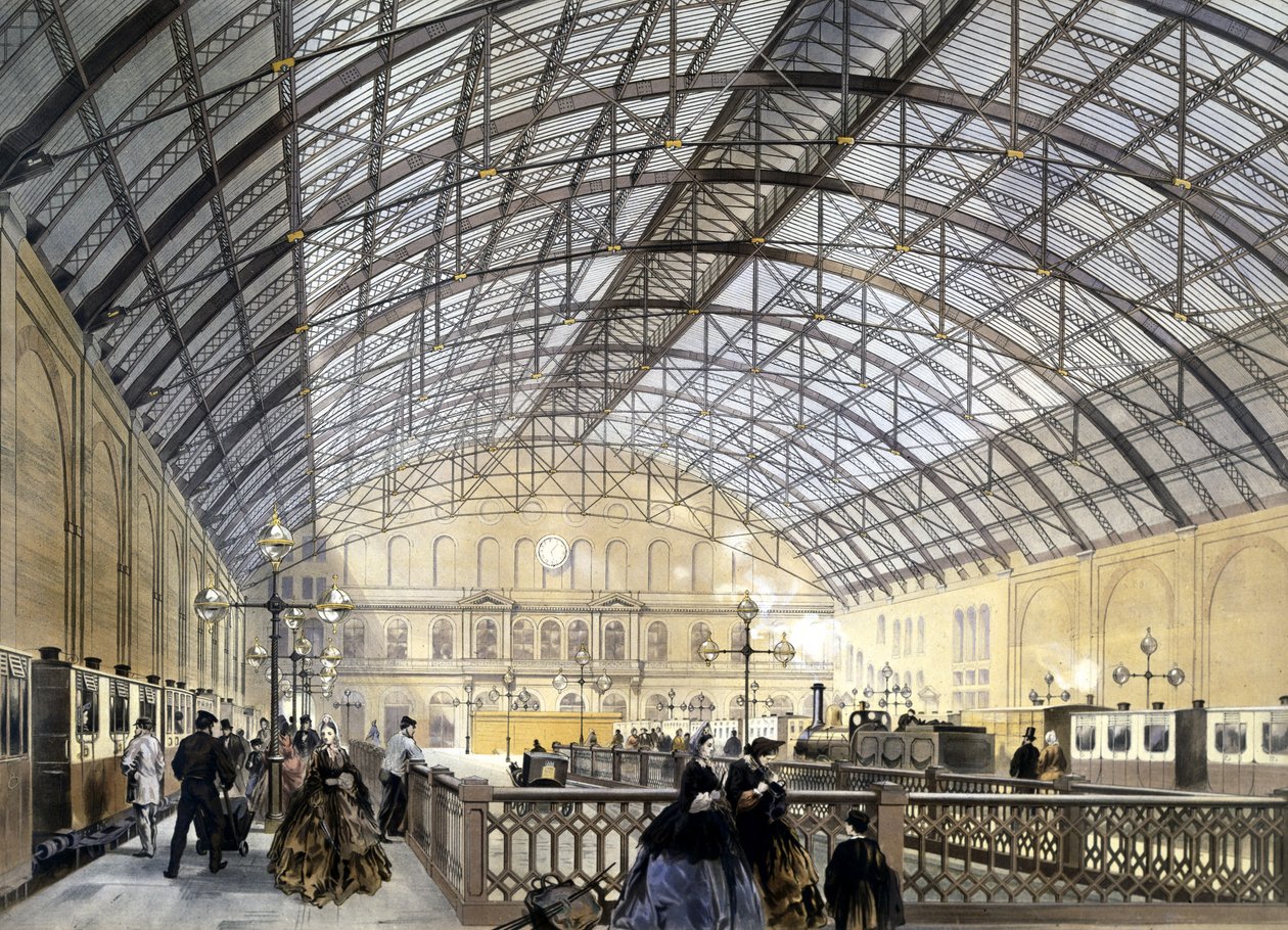 1860年代後半、ケル兄弟によって刻まれたチャリングクロス駅 作： 英語学校