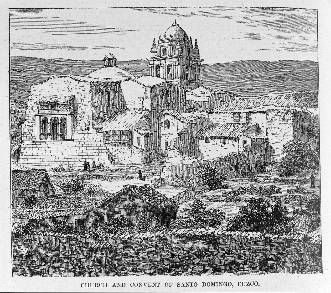 E. George Squierによる &39;Incas of the Land in the Land in the Incas&39;のパブ、サントドミンゴの教会と修道院。 1878年 作： 英語学校