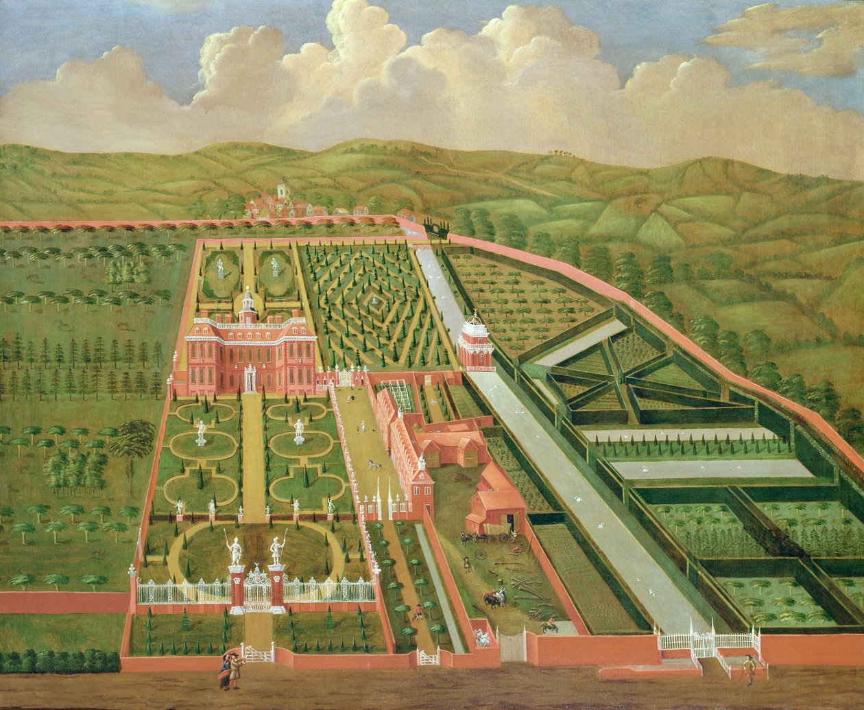 デナムプレイス、バッキンガムシャー、c.1695 作： 英語学校