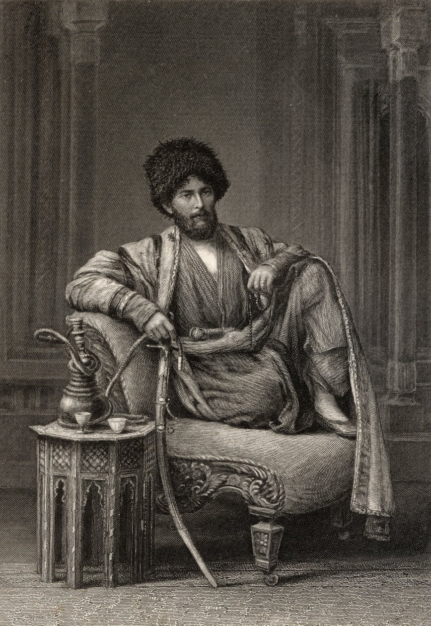 エドモンド・オドノバン、「メルヴ、冒険と捕われの物語」のイラスト、1883年発行 作： 英語学校