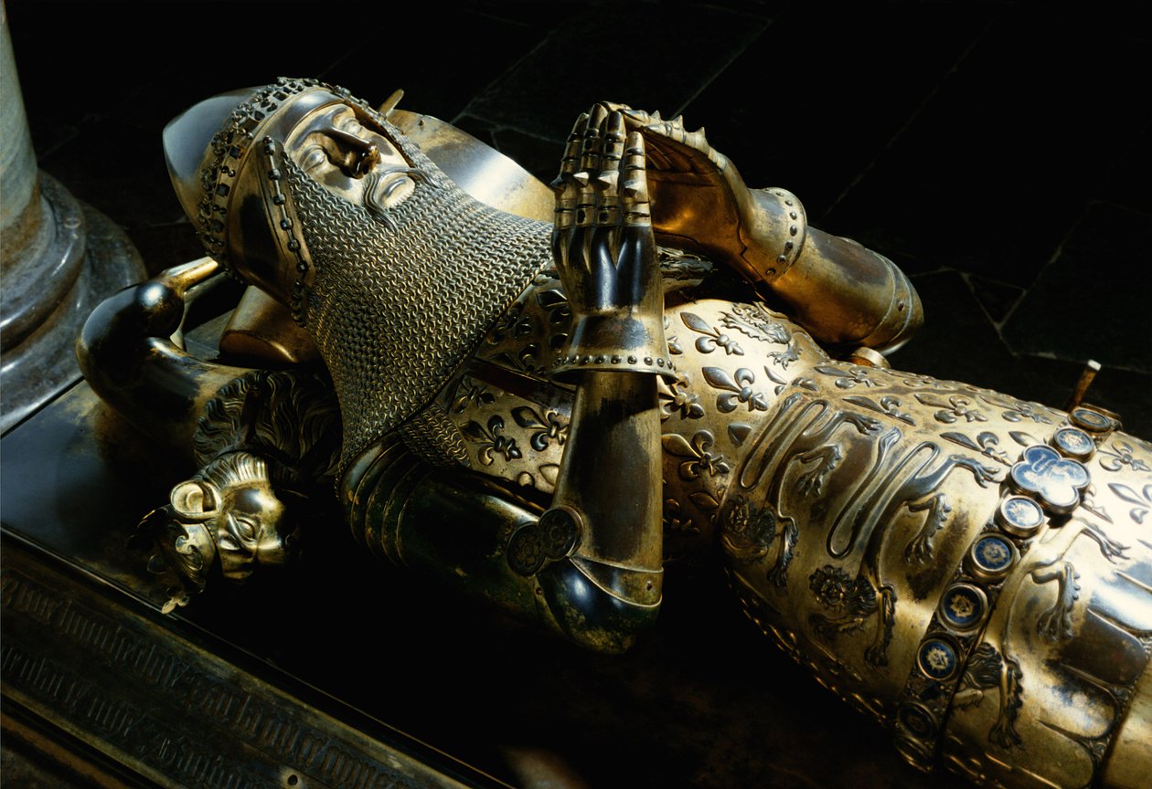 エドワード・ザ・ブラック・プリンスのエフィジー、1376年（金銅）（122668も参照） 作： 英語学校