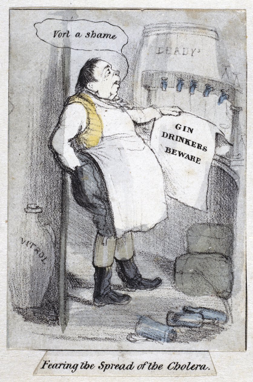 コレラの蔓延を恐れて、1840-50 作： 英語学校