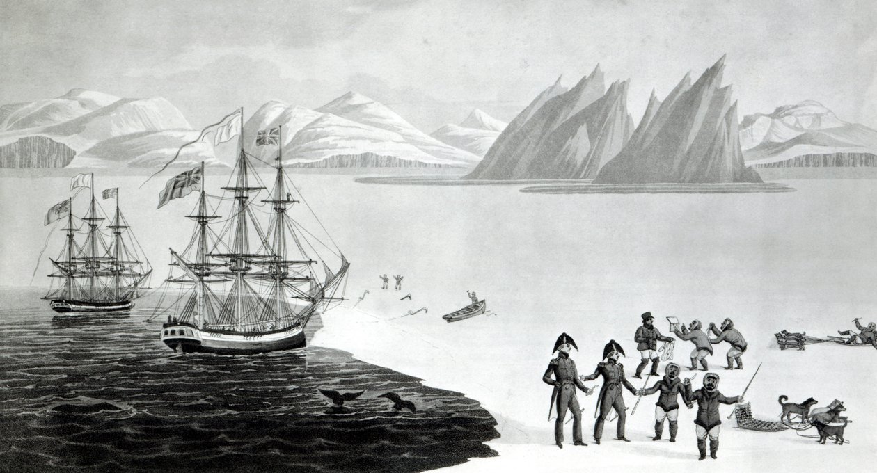 1818年のプリンスリージェンツベイの原住民との最初のコミュニケーション 作： 英語学校