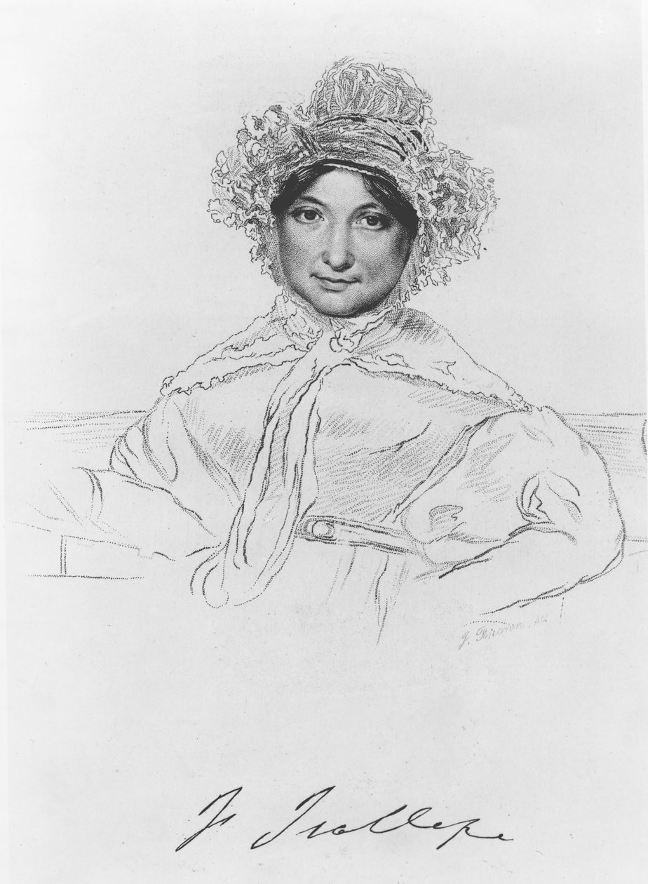 F.Brownによって刻まれたフランシス・トロロープ（1780-1863） 作： 英語学校
