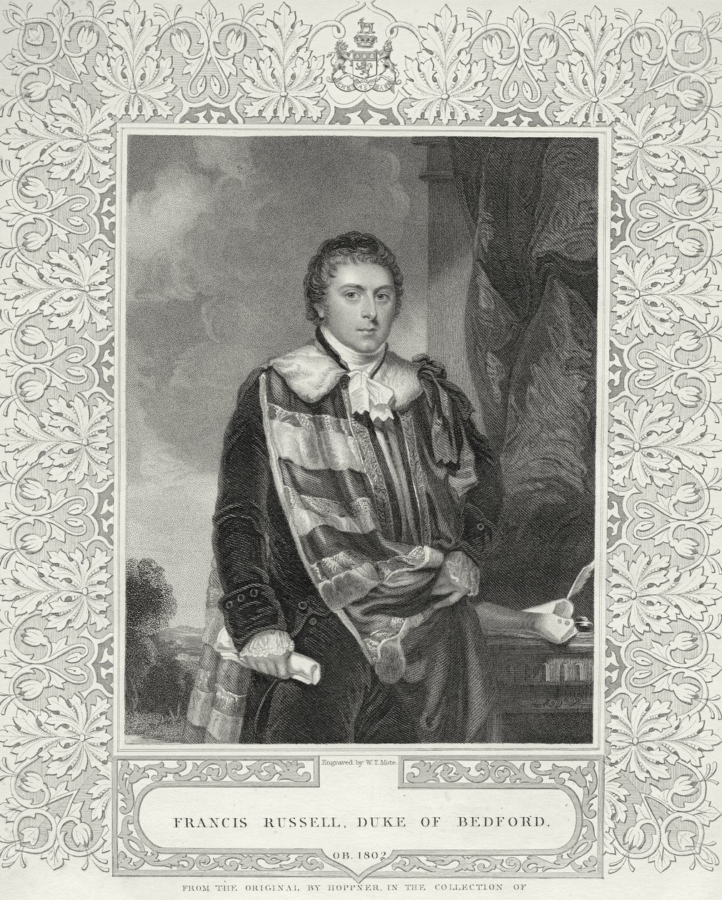 フランシスラッセル（1765-1802）WT Moteによって刻まれたベッドフォード公5世 作： 英語学校