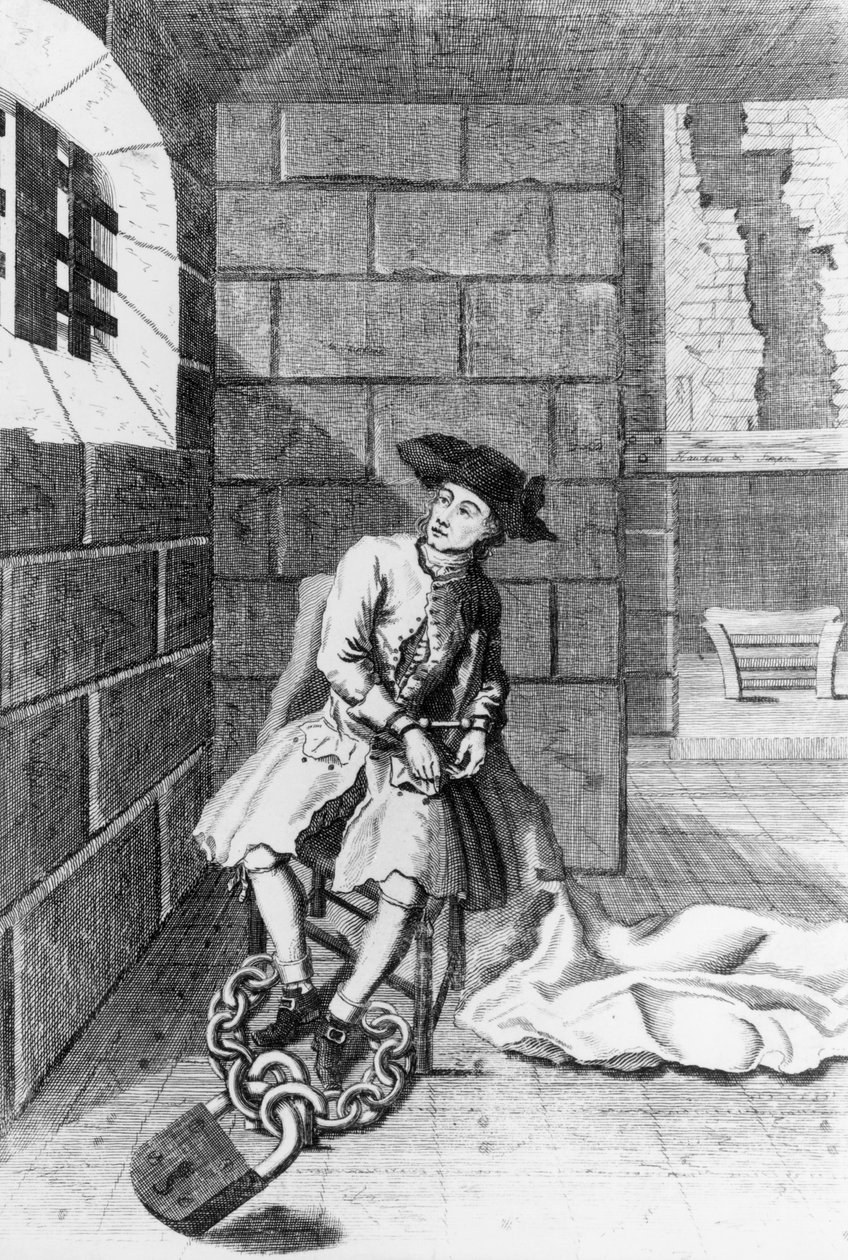 ニューゲート刑務所のジャックシェパード、1724年 作： 英語学校