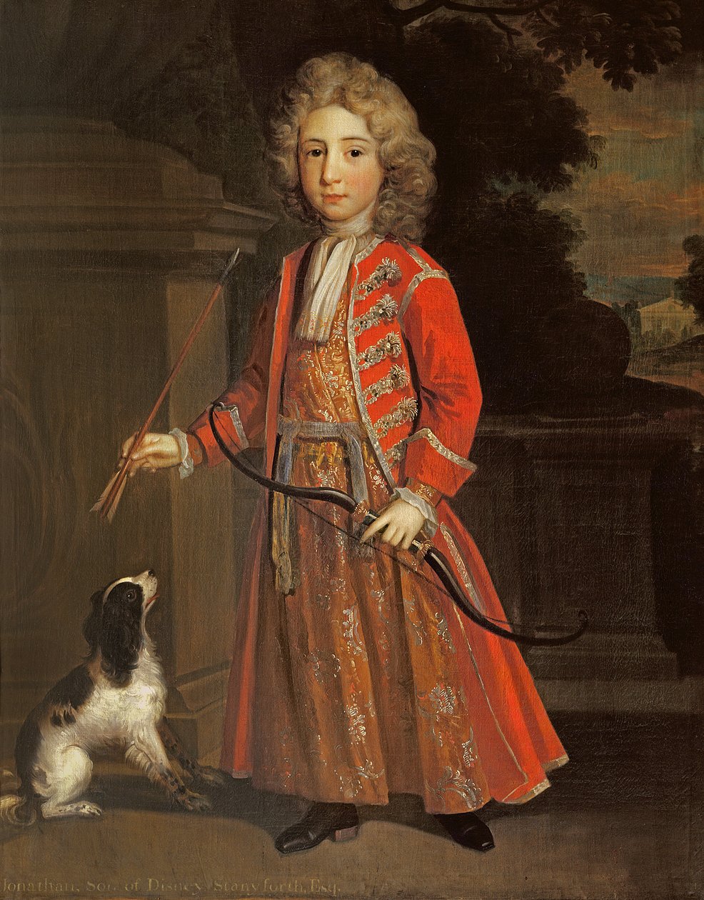 少年としてのジョナサン・スタンフォース、1715年頃 作： 英語学校