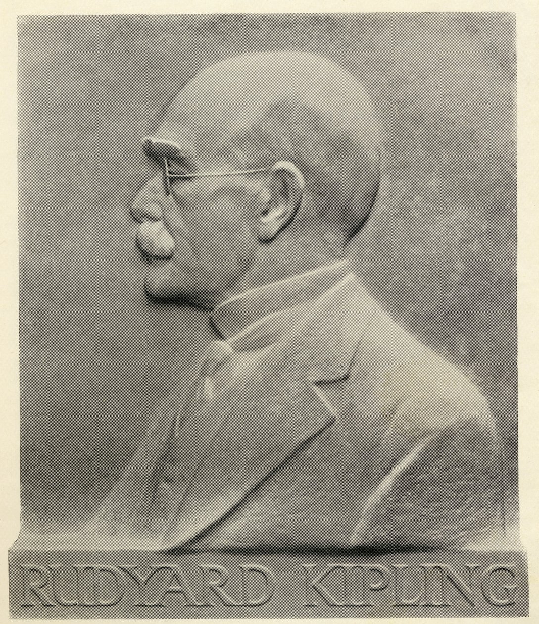 1937年に出版されたRudyard Kiplingの「Something of Myself」のPatrick Synge-HutchisonによるプラークであるJoseph Joseph Rudyard Kipling 作： 英語学校