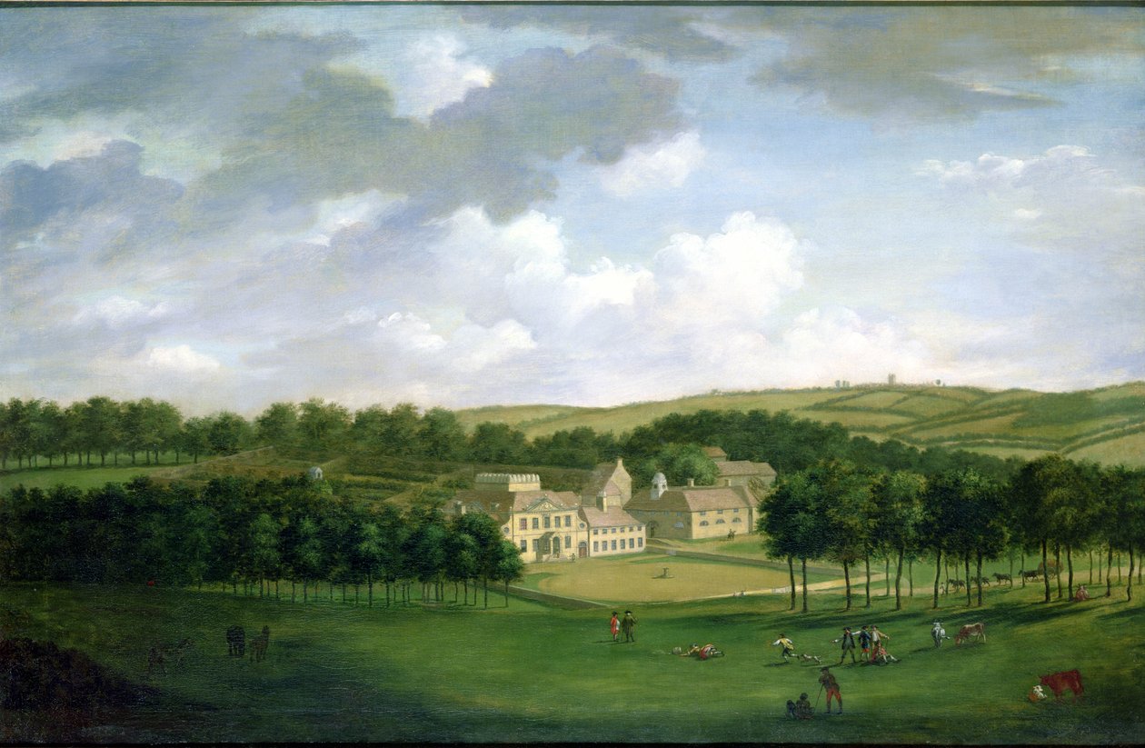 ケント州キッドブルックパーク、以前はジョージランバート（1700-65）c.1740-50に帰属 作： 英語学校