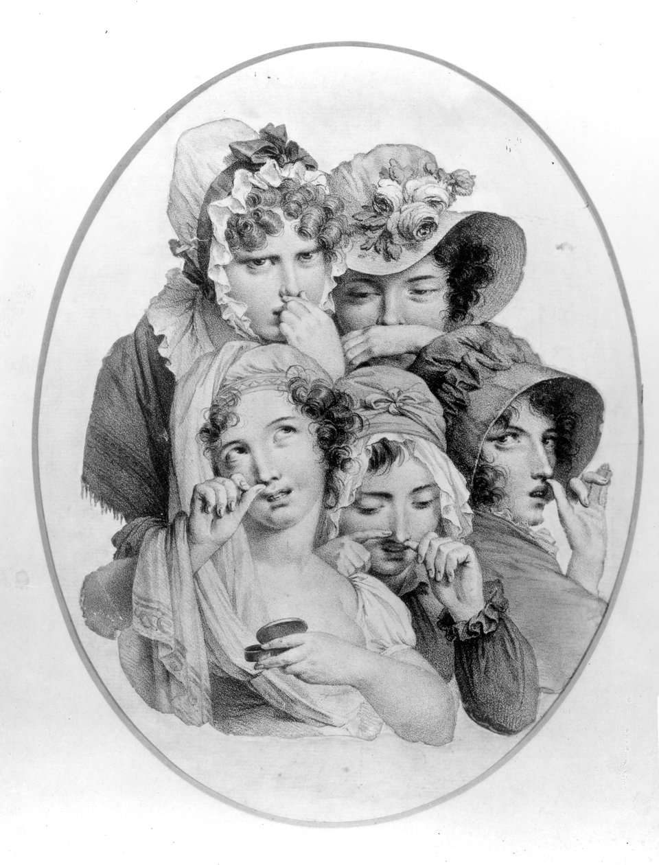 Lady Snuff Takers、1800年頃 作： 英語学校