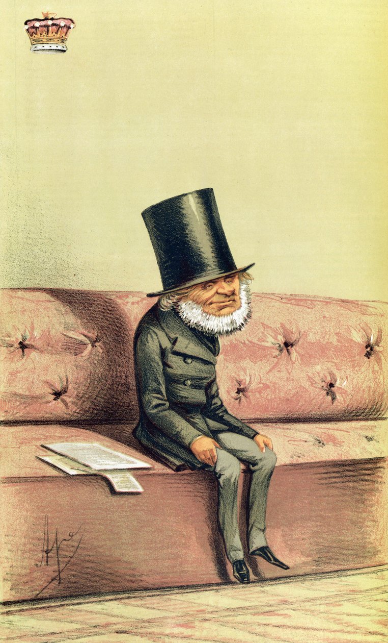 ジョンラッセル卿（1792-1878）、バニティフェアの漫画、1869年 作： 英語学校