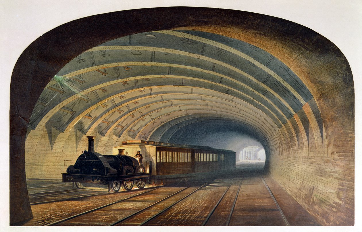 メトロポリタン鉄道、Praded St.、Paddington、Kell Bros、1860年（印刷） 作： 英語学校