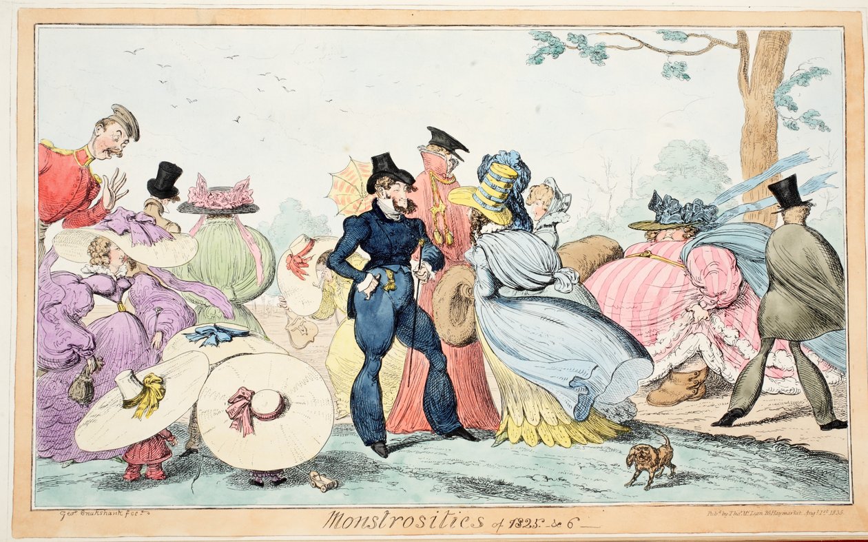 1825＆6の怪物、パブ。 1835年（手描きの彫刻） 作： 英語学校
