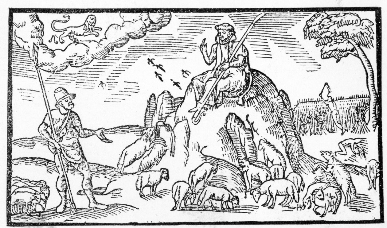 7月、Esmond Spenser（1552-1599）による「The Shepheardes Calender」より、1579年に発行された原本の複製 作： 英語学校