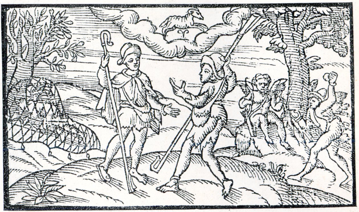 3月、Esmond Spenser（1552-99）による「The Shepheardes Calender」より、1579年に発行された原本の複製 作： 英語学校