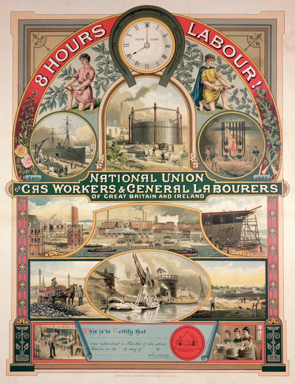 1889年の全国労働組合、ガス労働者および一般労働者 作： 英語学校