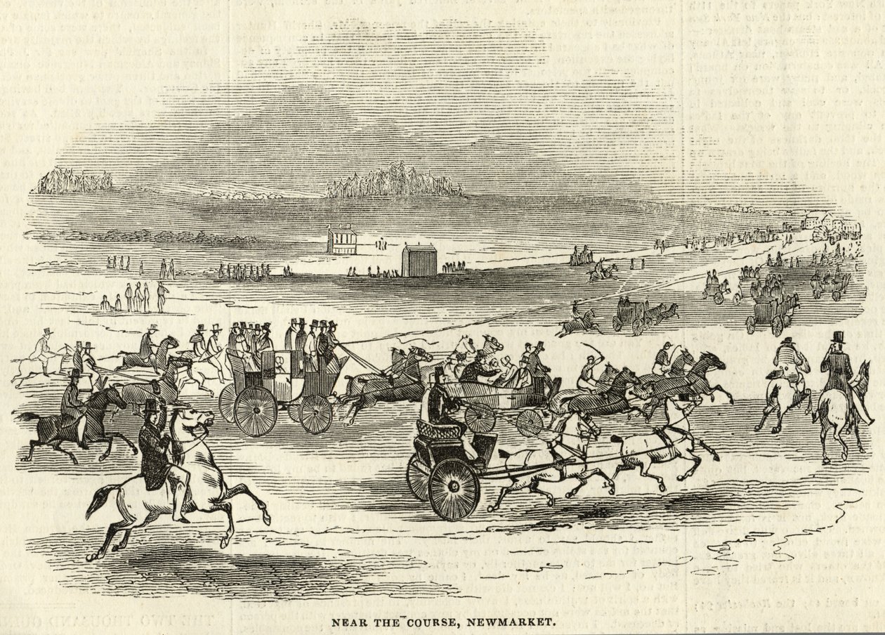 コースの近く、ニューマーケット、 &39;The Illustrated London News&39;、1845年5月3日 作： 英語学校