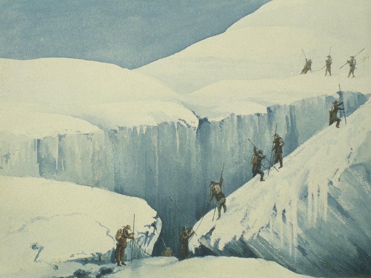 登山について、登山の物語からチャールズフェローズ（1799-1860）によるモンブランサミットまで、1827年に出版 作： 英語学校
