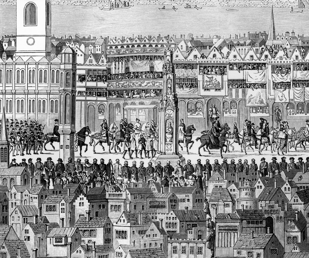 エドワード6世の戴冠式行列の一部（1537-53）、1547年2月19日（2916を参照） 作： 英語学校