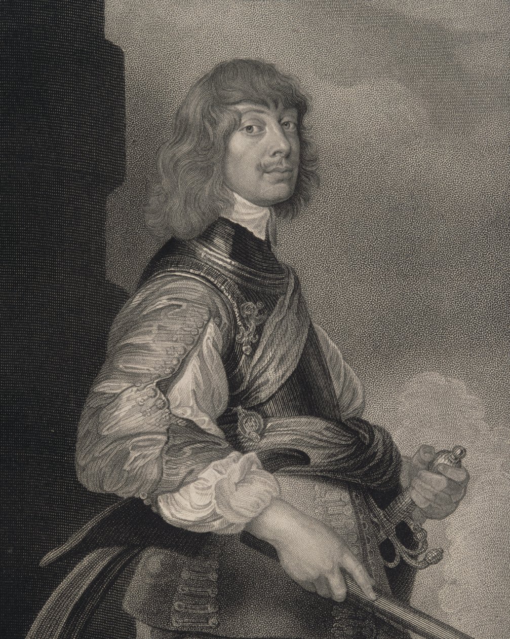 アルジャーノンパーシーの肖像（1602-68）「ロッジのイギリスの肖像」1823年、ノーサンバーランド伯爵 作： 英語学校