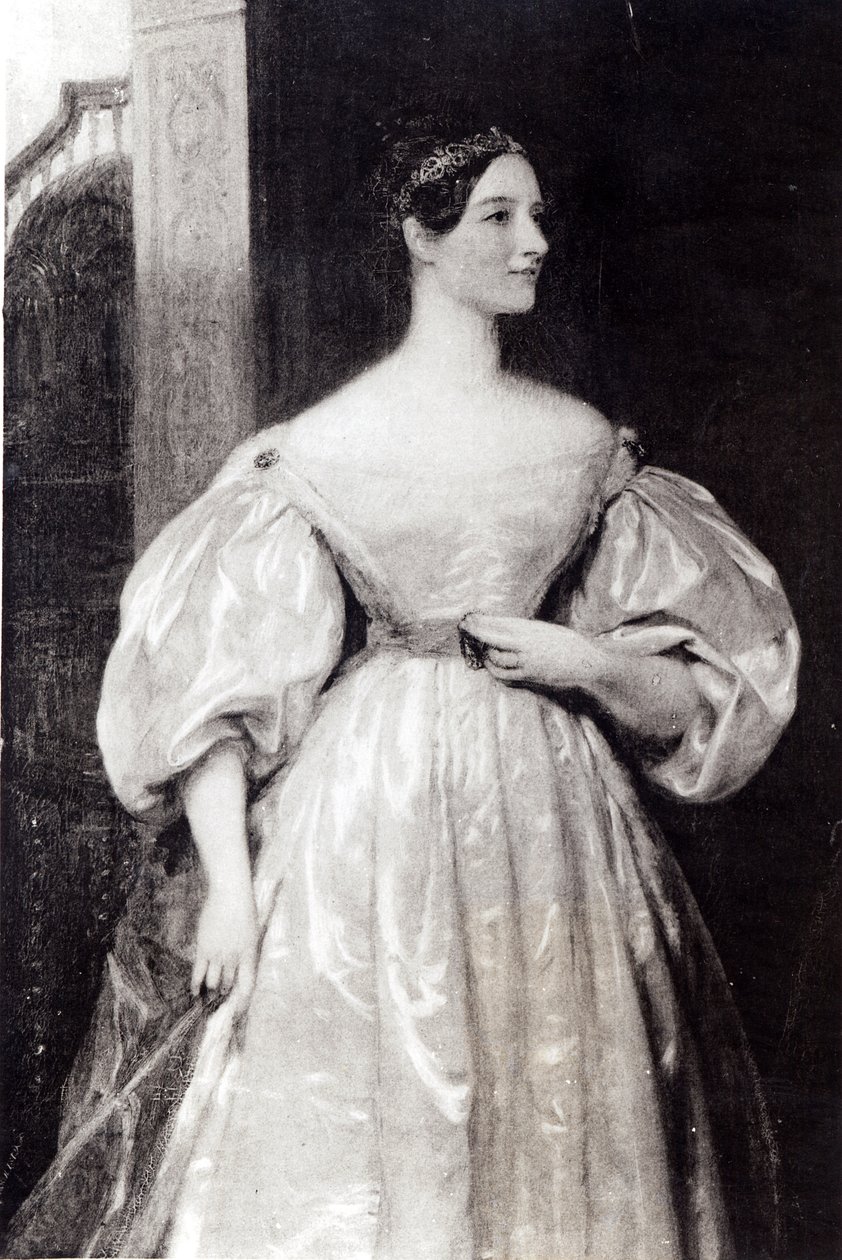 オーガスタ・エイダ・バイロン（1815-52）ラブレス伯爵夫人の肖像 作： 英語学校